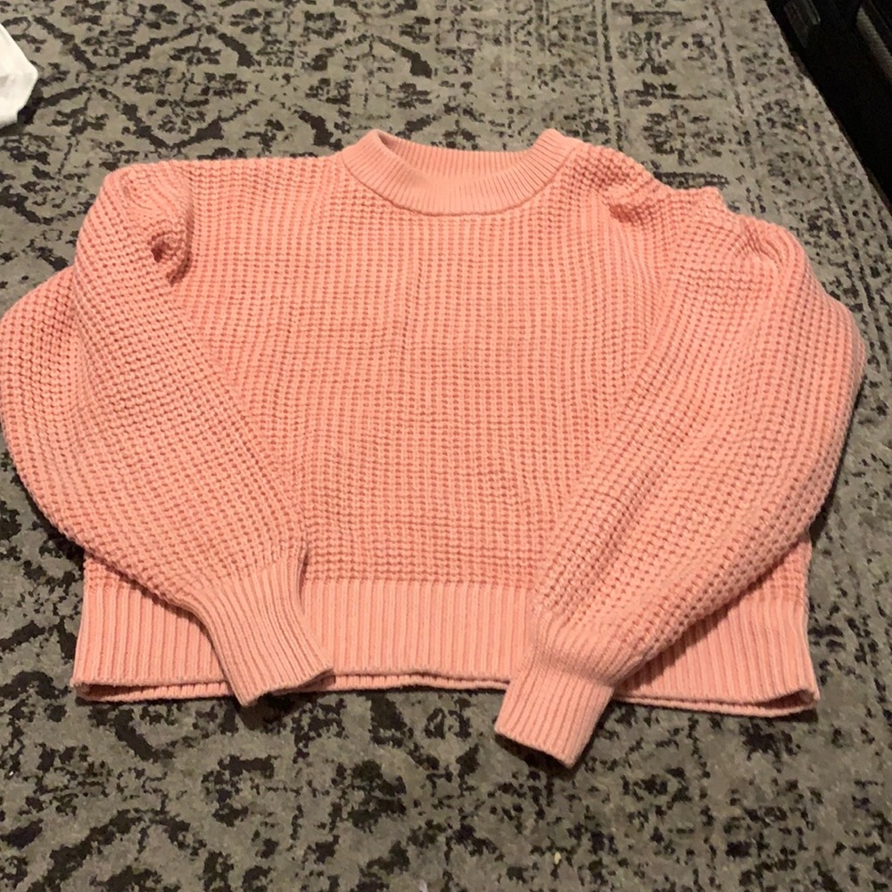 Pink knitted crewneck